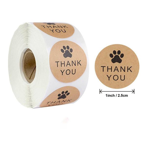 500pcs/roll multi purpose kraft paper stationery sticker thank you stickers round shape seal labes gift packaging
500pcs/roll multi purpose kraft paper stationery sticker thank you stickers round shape seal labes gift packaging
