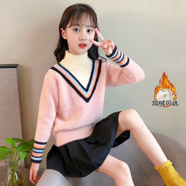 girls' autumn winter sweater mink new cashmere thickened middle large children's pullover and wtern sle, Blue
girls' autumn winter sweater mink new cashmere thickened middle large children's pullover and wtern sle, Blue