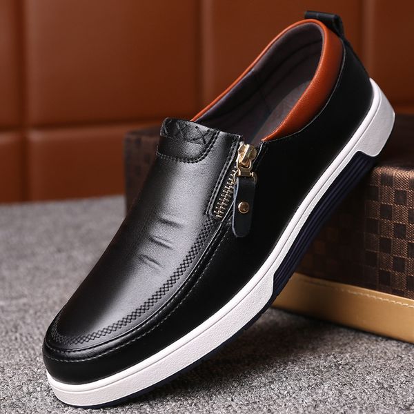 2020 new size casual leather shoes mens fashion korean style british zipper wear-resistant non-slip cross-border large and small size mens s, Black
2020 new size casual leather shoes mens fashion korean style british zipper wear-resistant non-slip cross-border large and small size mens s, Black