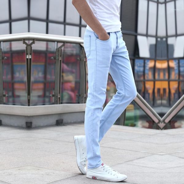 men skinny jeans new spring light blue denim jeans men stretch slim long pants solid casual summer size 27-361
men skinny jeans new spring light blue denim jeans men stretch slim long pants solid casual summer size 27-361