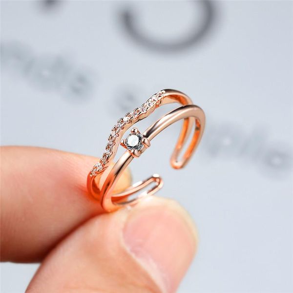 dainty female white crystal stone ring classic rose gold color wedding rings for women trendy round wave adjustable ring, Slivery;golden
dainty female white crystal stone ring classic rose gold color wedding rings for women trendy round wave adjustable ring, Slivery;golden