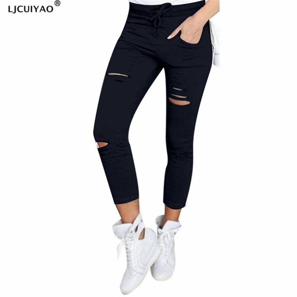 ljcuiyao women fashion cotton hole pencil pants pockets patchwork drawstring high waist skinny ankle-length stretch trousers, Black;white
ljcuiyao women fashion cotton hole pencil pants pockets patchwork drawstring high waist skinny ankle-length stretch trousers, Black;white