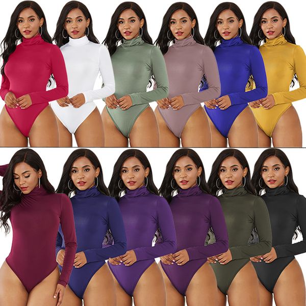 women designers clothes 2020 fashion bodysuit pure color high collar long sleeve pullover cultivate one's morality women jumpsuits, Black;white
women designers clothes 2020 fashion bodysuit pure color high collar long sleeve pullover cultivate one's morality women jumpsuits, Black;white