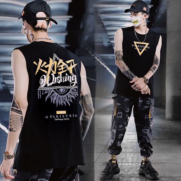 hip hop men's vest fashion chinese version t-shirt summer o-neck letter print men's t-shirt pullover, White;black
hip hop men's vest fashion chinese version t-shirt summer o-neck letter print men's t-shirt pullover, White;black