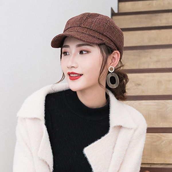 berets 2021 fashion cap women british style casual beret plaid woolen octagonal hat outdoor print painter winter, Blue;gray
berets 2021 fashion cap women british style casual beret plaid woolen octagonal hat outdoor print painter winter, Blue;gray