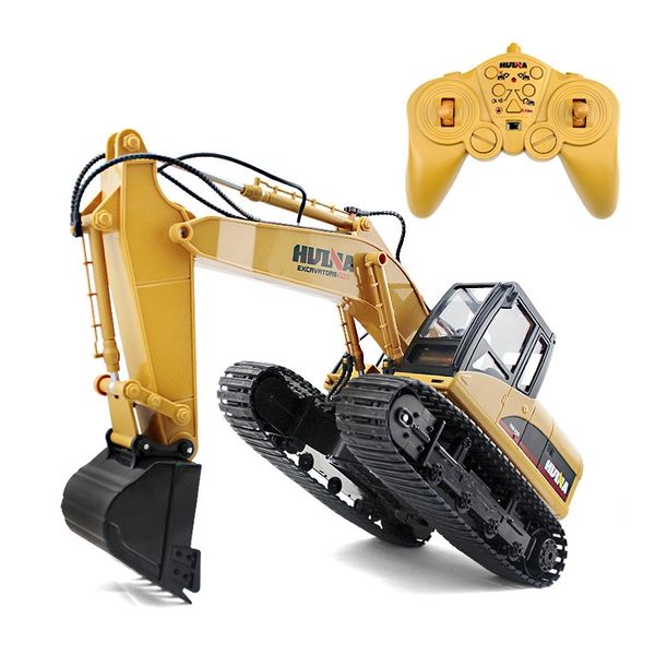Huina Toys 1350 15 Channel 2.4g 1/12 Rc Excavator Charging 1:12 Rc Car With Battery Rtg Y200413