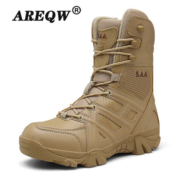 men's brand military leather shoes special forces tactical men's boots for the desert street shoes ankle boots 201019, Black
men's brand military leather shoes special forces tactical men's boots for the desert street shoes ankle boots 201019, Black