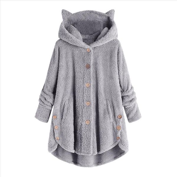 women plush blouses sweatshirt button solid hooded zipper up loose coat plus size oversized hoodie t2, White
women plush blouses sweatshirt button solid hooded zipper up loose coat plus size oversized hoodie t2, White