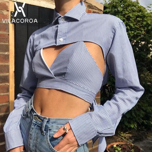 women's t-shirt hollow out turn-down collar women slim long sleeve crop tee shirt stitching striped high street female tshirt, White
women's t-shirt hollow out turn-down collar women slim long sleeve crop tee shirt stitching striped high street female tshirt, White