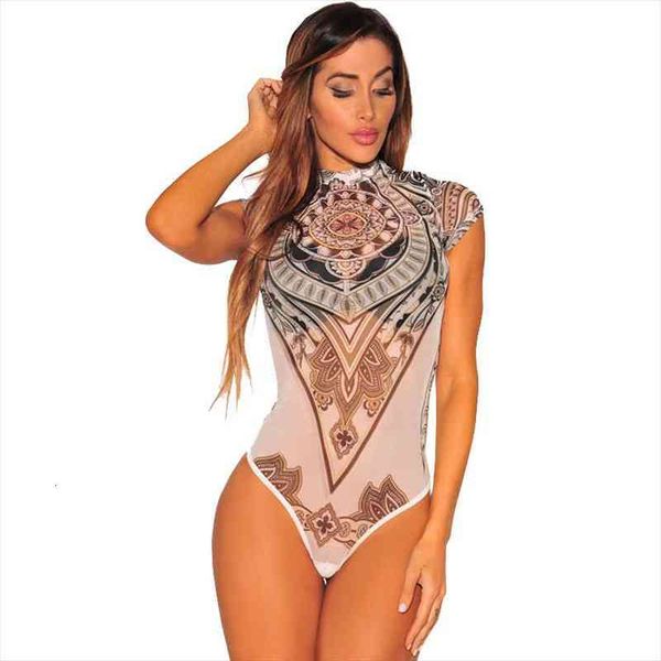 elegant women totem printed short jumpsuits short sleeve turtleneck slim perpective bodysuit overalls playsuit, Black;white
elegant women totem printed short jumpsuits short sleeve turtleneck slim perpective bodysuit overalls playsuit, Black;white