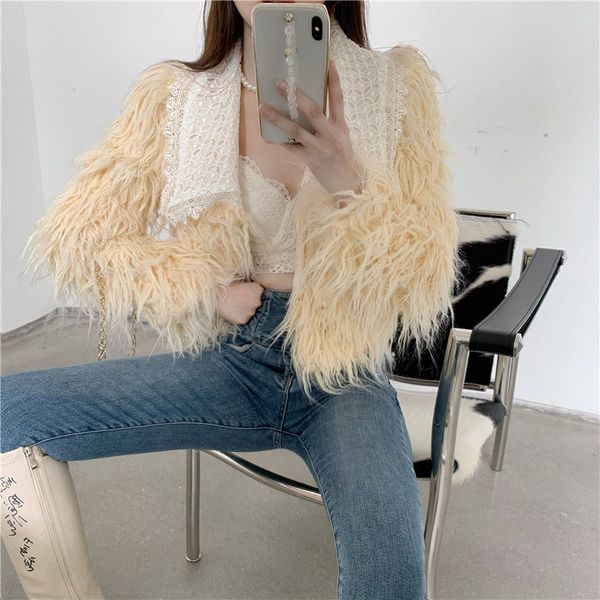 2021 women leather jacket autumn new raccoon skin thicken fur short lace garnish sweet furry collar coat tails dxrg, Black
2021 women leather jacket autumn new raccoon skin thicken fur short lace garnish sweet furry collar coat tails dxrg, Black
