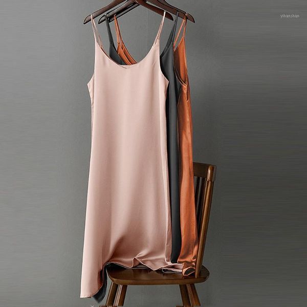 fashion women v-neck solid colors silk satin spaghetti straps dress casual sleeveless ladies slim party beach dress vestidos#p31, Black;gray
fashion women v-neck solid colors silk satin spaghetti straps dress casual sleeveless ladies slim party beach dress vestidos#p31, Black;gray