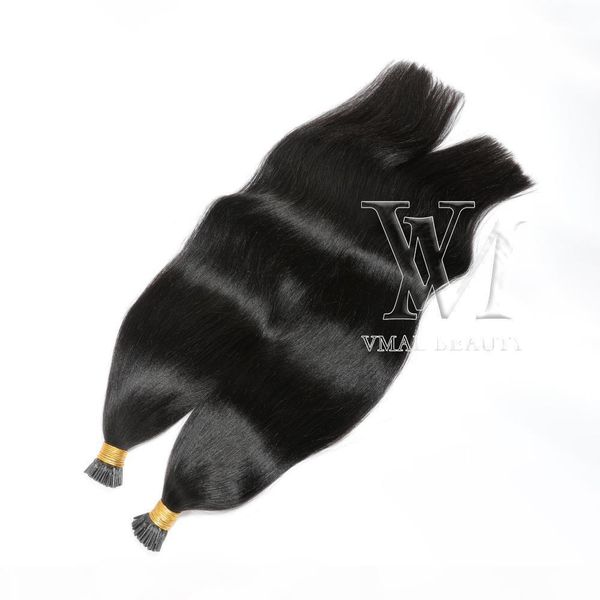 vmae peruvian mongulian i tip single double drawn 100 strands pre bonded stick i tip keratin fusion remy virgin human hair extension, Black 
vmae peruvian mongulian i tip single double drawn 100 strands pre bonded stick i tip keratin fusion remy virgin human hair extension, Black