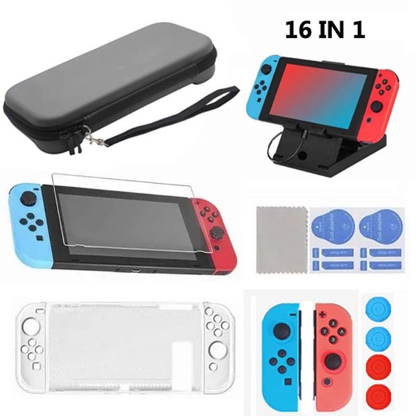 16 in 1 accessories kits for switch game protection package charging stand/carrying case/screen protector/silicone protective case dhl free
16 in 1 accessories kits for switch game protection package charging stand/carrying case/screen protector/silicone protective case dhl free