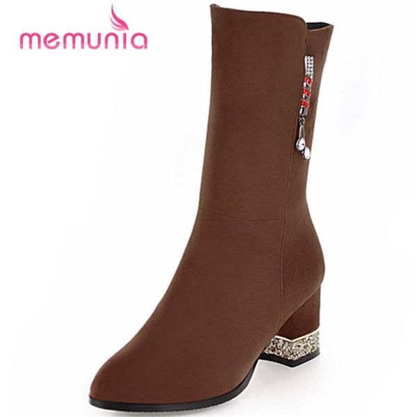 boots memunia arrive 2021 autumn winter mid calf fashion zipper high heel warm short plush size 33-43, Black
boots memunia arrive 2021 autumn winter mid calf fashion zipper high heel warm short plush size 33-43, Black