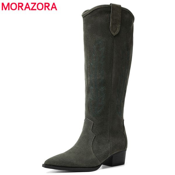 morazora plus size 34-46 full genuine leather boots women embroidered suede winter knee high boots ladies long botas 1026, Black
morazora plus size 34-46 full genuine leather boots women embroidered suede winter knee high boots ladies long botas 1026, Black