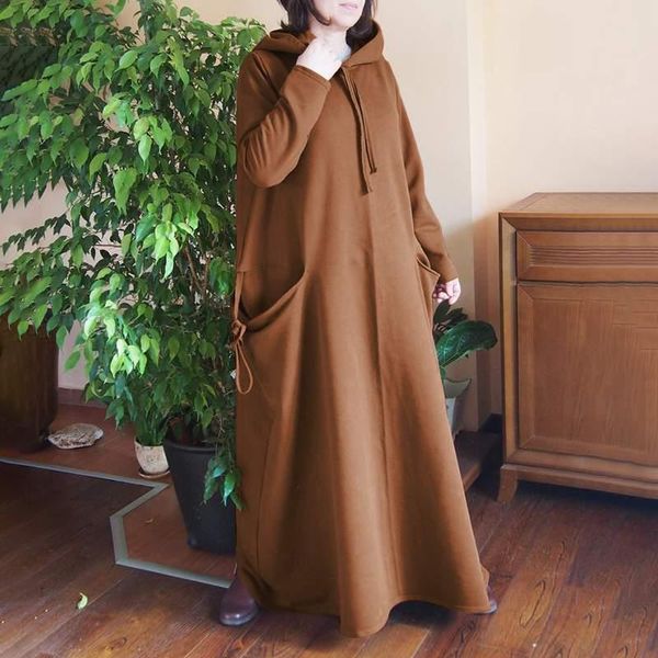casual dresses fashion winter hooded dress celmia women long sleeve fleece sweatshirt hoody loose maxi vestidos robe plus size, Black;gray
casual dresses fashion winter hooded dress celmia women long sleeve fleece sweatshirt hoody loose maxi vestidos robe plus size, Black;gray