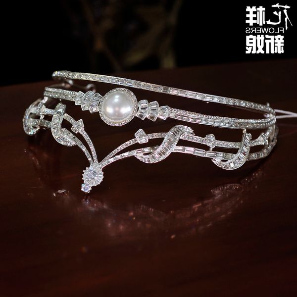 istage luxurious headdress atmosphere pearl queen temperament bride wedding dress accessories crown flash, Silver
istage luxurious headdress atmosphere pearl queen temperament bride wedding dress accessories crown flash, Silver