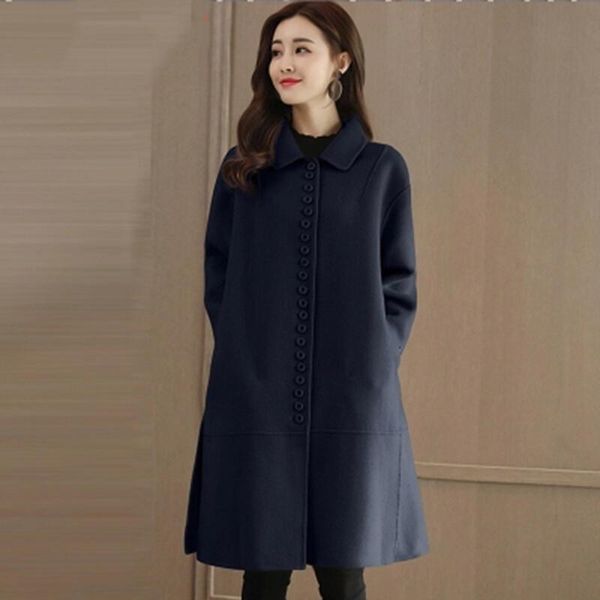 2020 new women autumn winter stand collar long wool coat elegant female single breasted slim woolen coat casaco feminino f489, Black
2020 new women autumn winter stand collar long wool coat elegant female single breasted slim woolen coat casaco feminino f489, Black