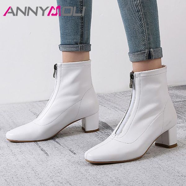 boots annymoli ankle women shoes natural genuine leather high heel short zip block heels female autumn black white
boots annymoli ankle women shoes natural genuine leather high heel short zip block heels female autumn black white