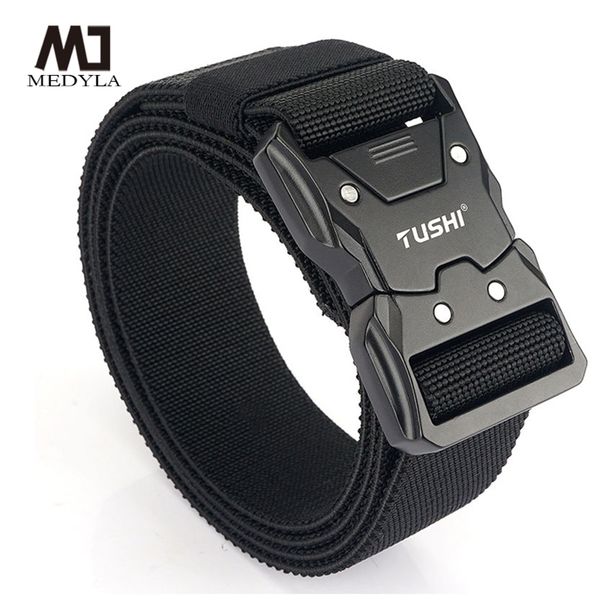 medyla tactical belt metal buckle quick release elastic casual tooling training men's trousers bll8009 220315, Black;brown
medyla tactical belt metal buckle quick release elastic casual tooling training men's trousers bll8009 220315, Black;brown