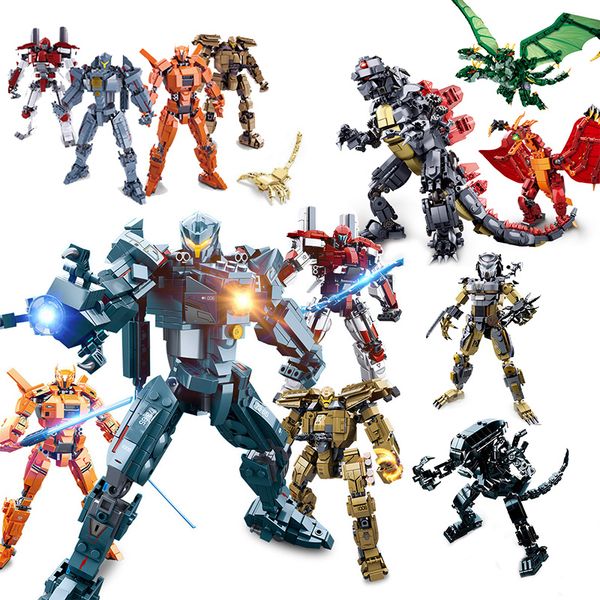 movie series mecha deformation robot building blocks diy bricks educational toys compatible children christmas gifts 1008
movie series mecha deformation robot building blocks diy bricks educational toys compatible children christmas gifts 1008