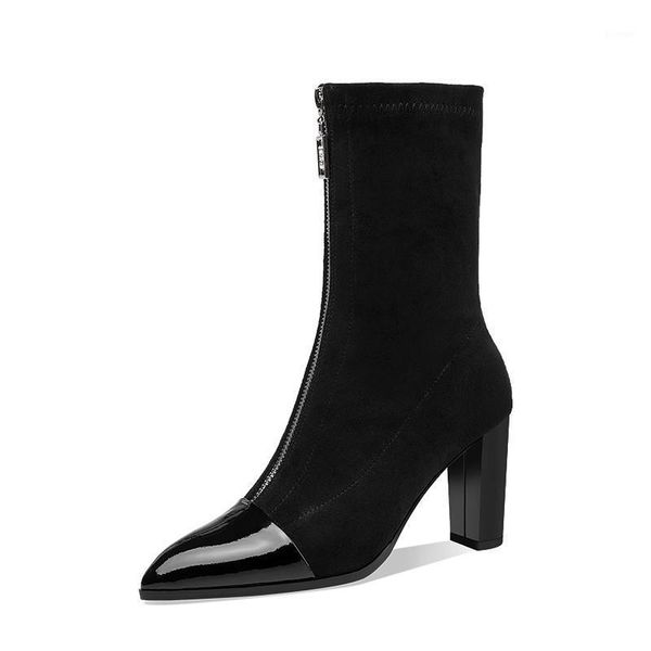 boots patchwork genuine leather black red women's ankle poined toe high heels pumps winter dancing party shoes woman1
boots patchwork genuine leather black red women's ankle poined toe high heels pumps winter dancing party shoes woman1