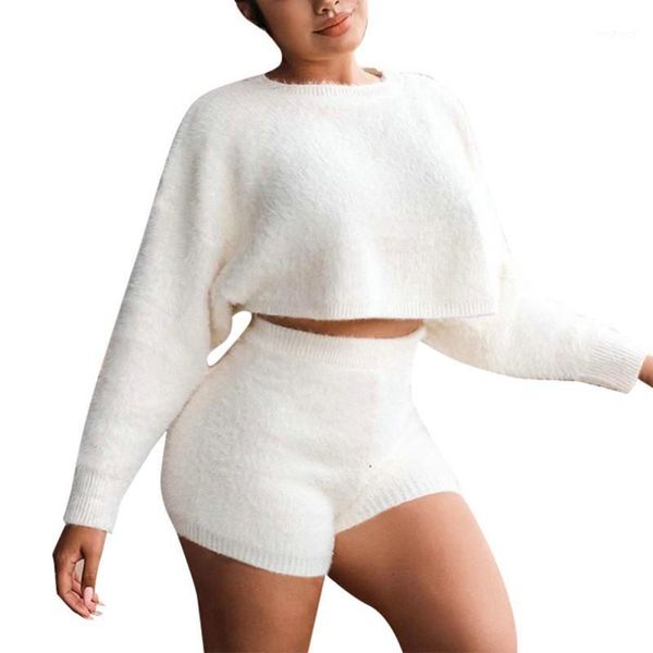 tracksuit for women fashion short white long sleeve round collar loose sweater suit two piece set shorts xl1
tracksuit for women fashion short white long sleeve round collar loose sweater suit two piece set shorts xl1