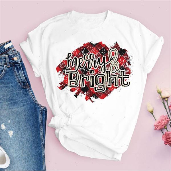 tees for women print plaid letter printing 90s holiday christmas clothes female tshirt lady clothing graphic t shirt, White 
tees for women print plaid letter printing 90s holiday christmas clothes female tshirt lady clothing graphic t shirt, White