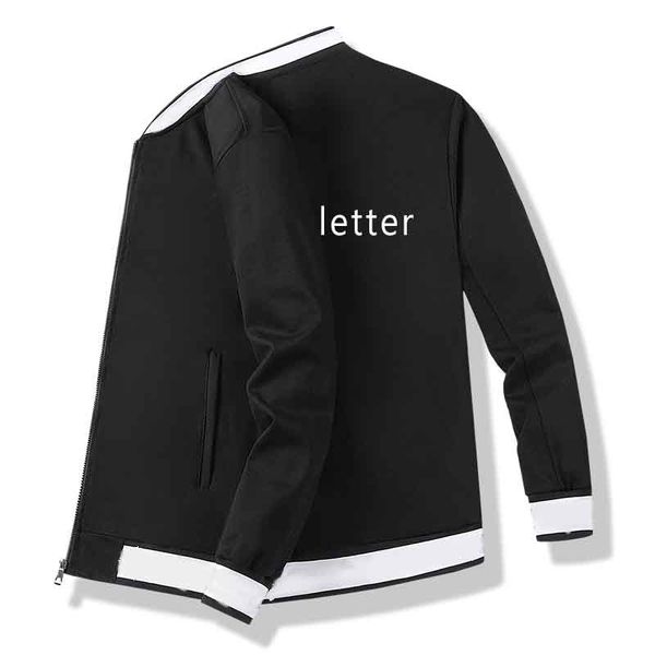 men women spring jacket fashion sport coats letter striped print with pocket mens casual classic plus size jackets, Black;brown
men women spring jacket fashion sport coats letter striped print with pocket mens casual classic plus size jackets, Black;brown