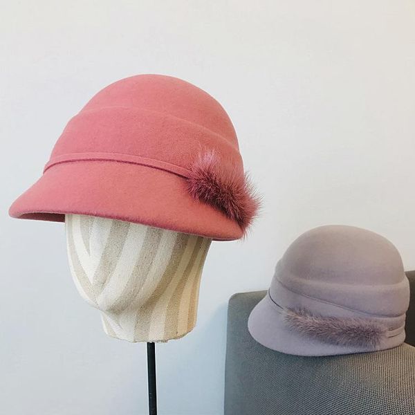 stingy brim hats wedding for women elegant autumn winter european famous fur decorative woolen retro riding hat fedora felt, Blue;gray
stingy brim hats wedding for women elegant autumn winter european famous fur decorative woolen retro riding hat fedora felt, Blue;gray