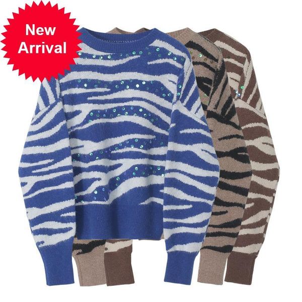 2021 new winter fashion zebra standard new manga long trend loose female casual knit upper-caliber chic pullover 0se7, White;black
2021 new winter fashion zebra standard new manga long trend loose female casual knit upper-caliber chic pullover 0se7, White;black