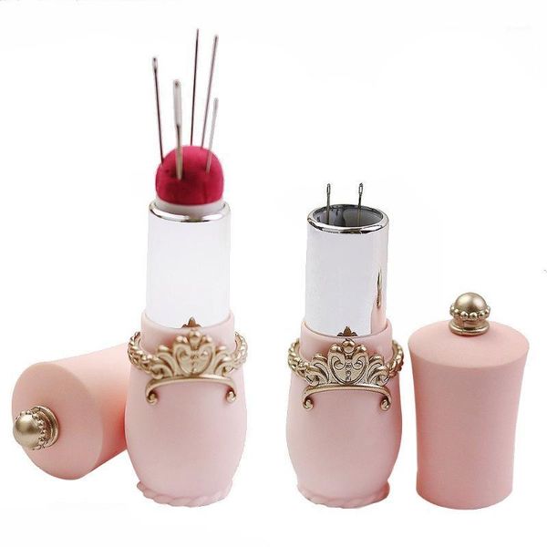 new craft lipstick shaped needles pin cushion with 5 sewing needles pincushion rotatable needle holder sewing tool accessories1, Black
new craft lipstick shaped needles pin cushion with 5 sewing needles pincushion rotatable needle holder sewing tool accessories1, Black