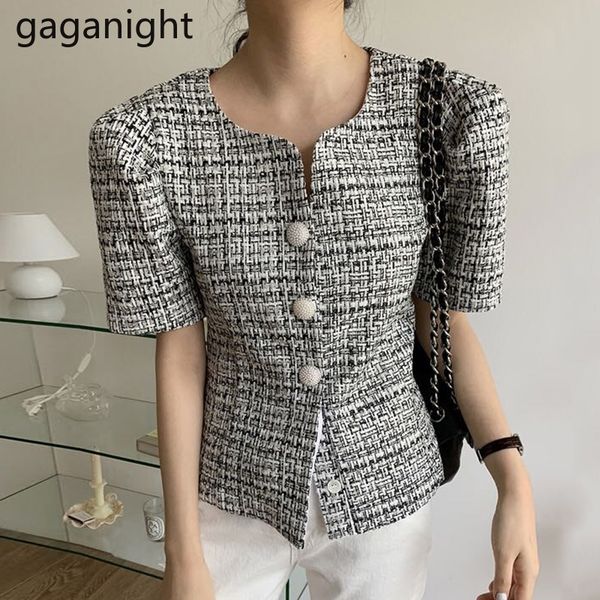 gaganight vintage women summer coat short sleeve single breasted chic korean jacket ladies outwear fashion solid slim new 201017, Black;brown
gaganight vintage women summer coat short sleeve single breasted chic korean jacket ladies outwear fashion solid slim new 201017, Black;brown