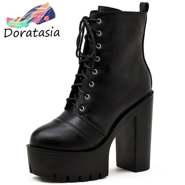 brand new chic great quality platform extreme high heels shoelaces cool party ankle booties shoes boots women, Black
brand new chic great quality platform extreme high heels shoelaces cool party ankle booties shoes boots women, Black