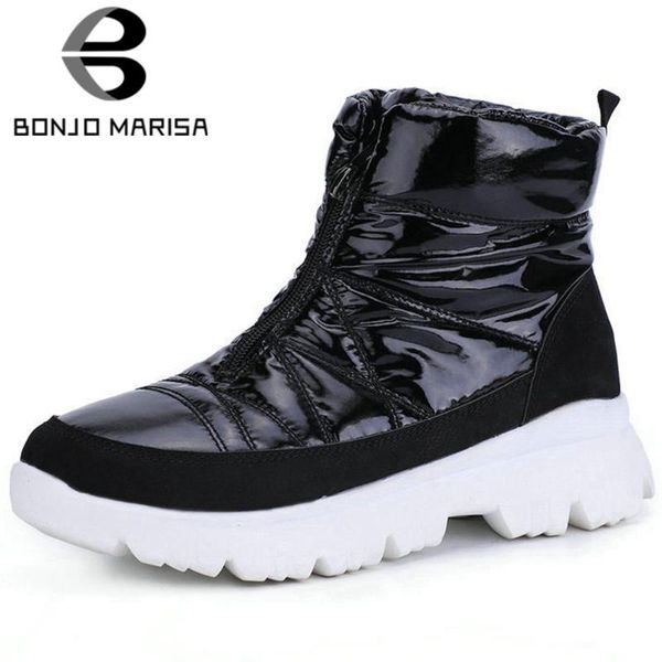 bonjomarisa female round toe waterproof ankle boots wedges casual brand short plush boots women casual winter shoes woman, Black
bonjomarisa female round toe waterproof ankle boots wedges casual brand short plush boots women casual winter shoes woman, Black