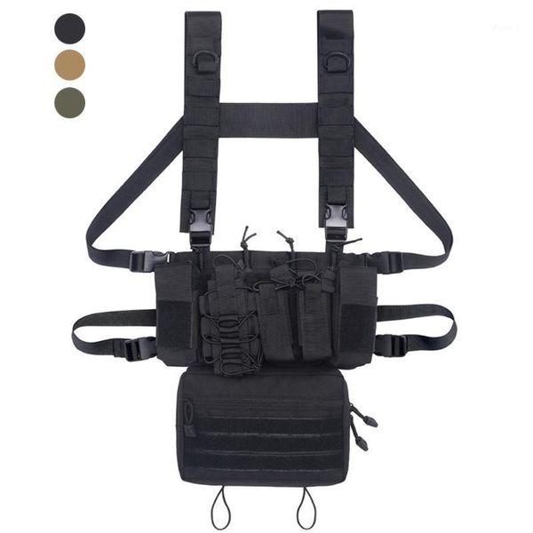 1000d tactical vest pouch outdoor radio harness bag walkie-talkie hand vest chest rig pack magazine pouch1, Camo;black
1000d tactical vest pouch outdoor radio harness bag walkie-talkie hand vest chest rig pack magazine pouch1, Camo;black