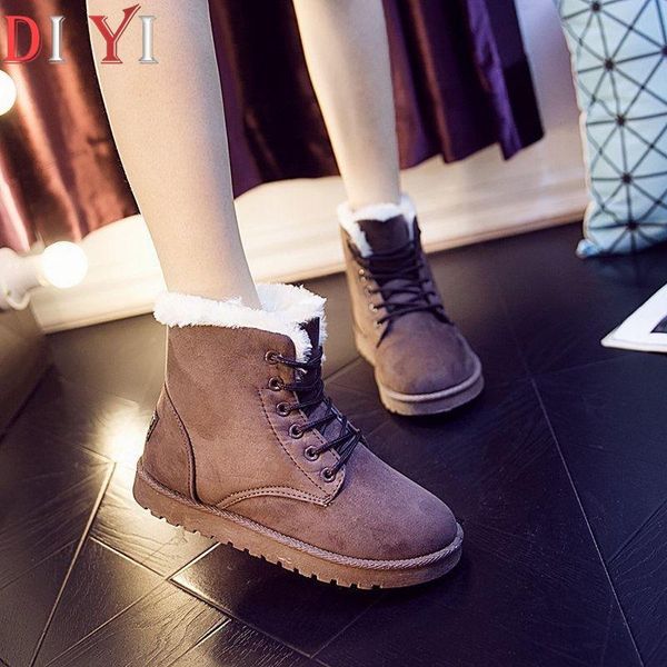 suede women shoes thick plush women's boots ladies lace up warm ankle shoes woman fur snow winter boots work botines mujer e07, Black
suede women shoes thick plush women's boots ladies lace up warm ankle shoes woman fur snow winter boots work botines mujer e07, Black