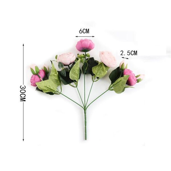 5 big heads/bouquet peony artificial flowers home decoration accessories wedding party silk peonies diy craft roses jlltkw 
5 big heads/bouquet peony artificial flowers home decoration accessories wedding party silk peonies diy craft roses jlltkw