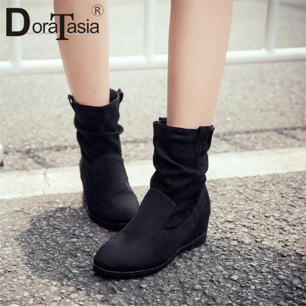 doratasia big size 33-43 ladies pleated ankle boots fashion concise daily boots women round toe chunky heels shoes woman, Black
doratasia big size 33-43 ladies pleated ankle boots fashion concise daily boots women round toe chunky heels shoes woman, Black