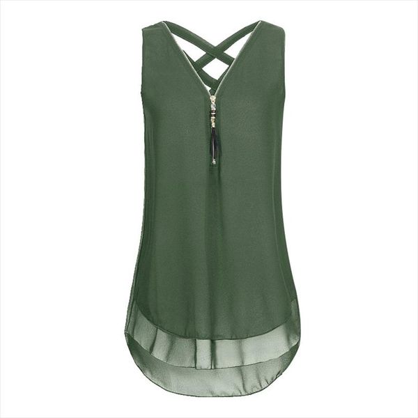muyogrt plus size lady solid color v neck sleeveless chiffon zipper blouse shirt vest tank loose ladies blouse top, White
muyogrt plus size lady solid color v neck sleeveless chiffon zipper blouse shirt vest tank loose ladies blouse top, White