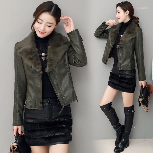mlcriyg autumn faux leather jacket women natural fur collar short pu leather coat female thick warm winter jackets yq3251, Black
mlcriyg autumn faux leather jacket women natural fur collar short pu leather coat female thick warm winter jackets yq3251, Black