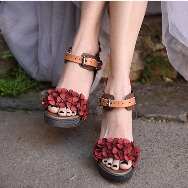 dress shoes artmu original summer retro flowers thick heels women sandals sheepskin platform high genuine leather handmade, Black
dress shoes artmu original summer retro flowers thick heels women sandals sheepskin platform high genuine leather handmade, Black
