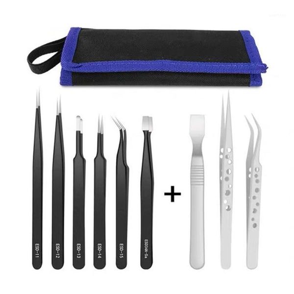 9 pcs tweezers set stainless steel anti-static precision tweezers for electronic d2td1
9 pcs tweezers set stainless steel anti-static precision tweezers for electronic d2td1
