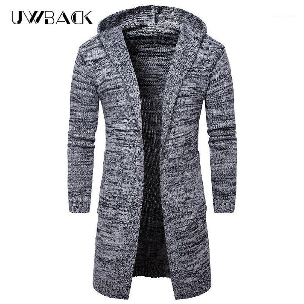 uwback men long sweaters 2019 winter long sleeve thick knitted cardigan man with hooded black gray warm sweater coats xa3991, White;black
uwback men long sweaters 2019 winter long sleeve thick knitted cardigan man with hooded black gray warm sweater coats xa3991, White;black
