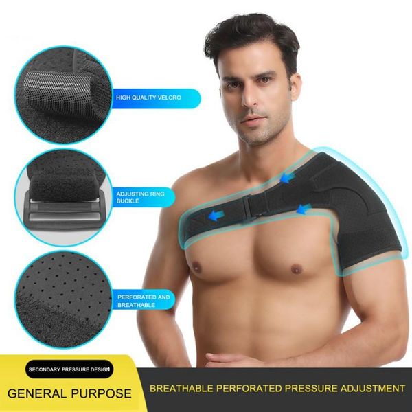back support 1 pcs shoulder strap men women breathable adjustable bandage protection gym sports safety care, Black;blue
back support 1 pcs shoulder strap men women breathable adjustable bandage protection gym sports safety care, Black;blue