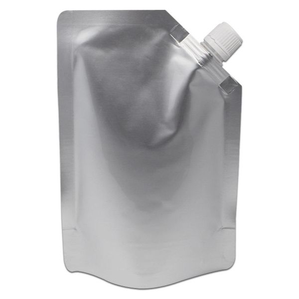 Wholesale 3 Design Plastic Pure Foil Spout Pouch Doypack Stand Up Beverage Jelly Wine Packing Packaging Bag White Silver Clear H Bbyrer