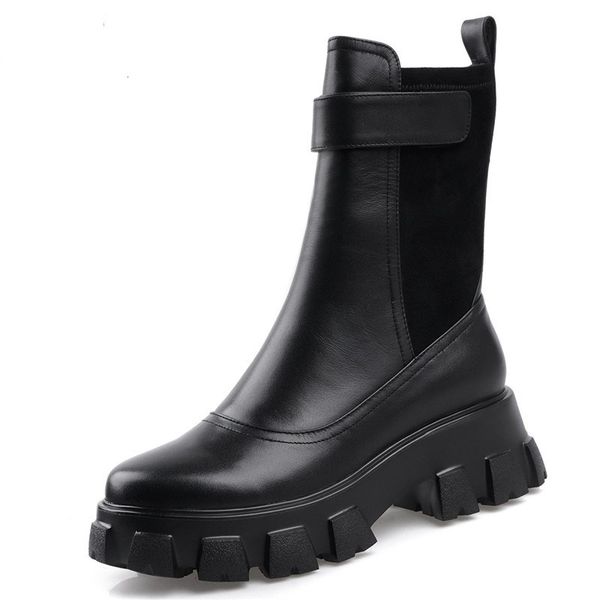 chunky heels platform boots winter genuine leather women ankle boots party night club shoes woman motorcycle, Black
chunky heels platform boots winter genuine leather women ankle boots party night club shoes woman motorcycle, Black