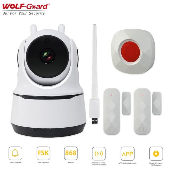 wolf-guard smart wifi video camera alarm 1080p hd 868mhz voice intercom app control doorbell mode home security burglar system
wolf-guard smart wifi video camera alarm 1080p hd 868mhz voice intercom app control doorbell mode home security burglar system