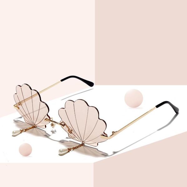 sunglasses 2021 fashion shell designer steampunk vintage rimless women men pearl tassel frameless glasses oculos, White;black
sunglasses 2021 fashion shell designer steampunk vintage rimless women men pearl tassel frameless glasses oculos, White;black